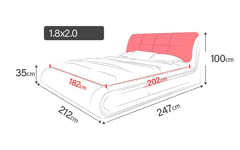 Kích cỡ giường hiện đại GN002