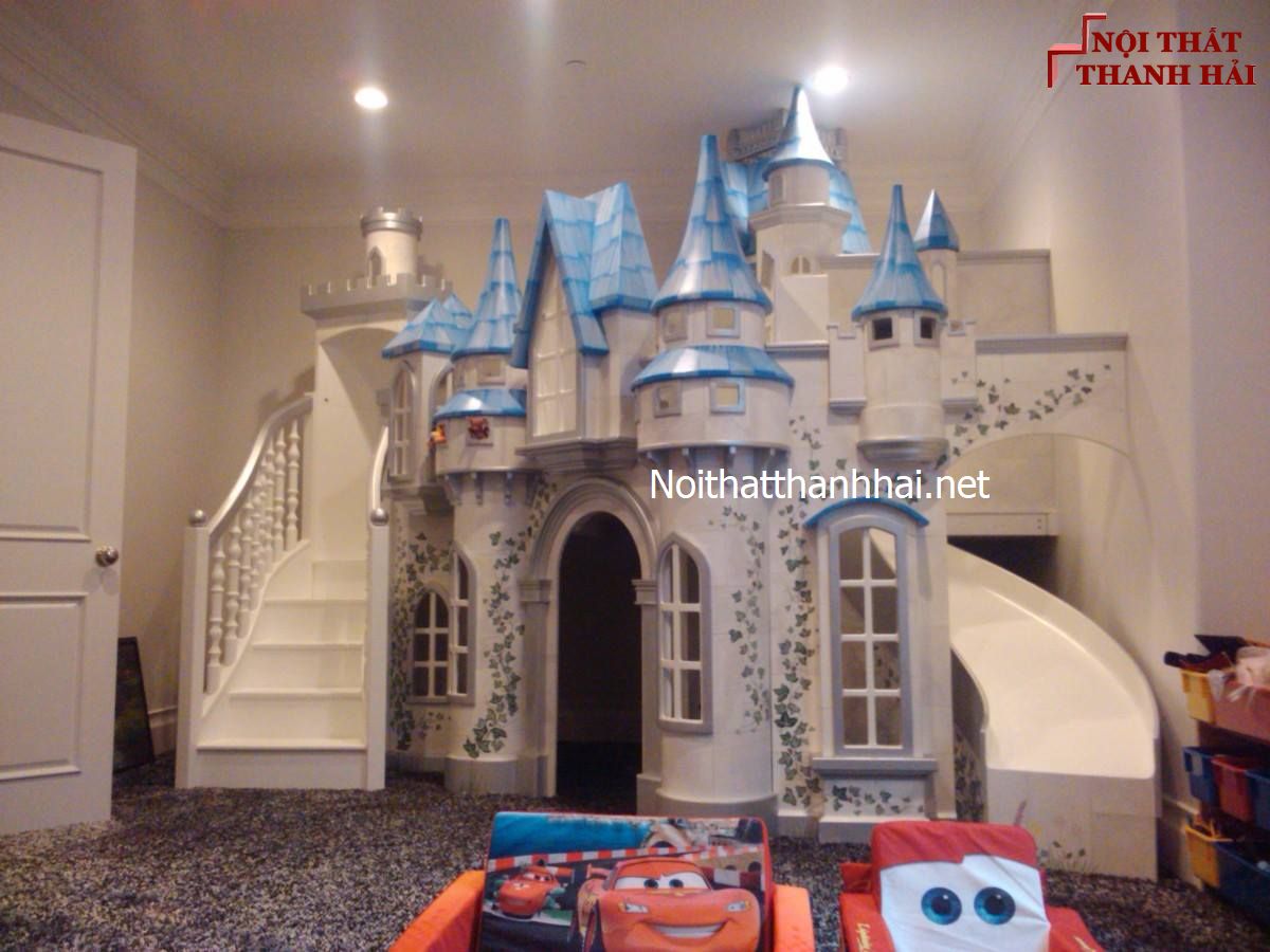 Giường tầng kiểu lâu đài cho bé, trẻ em 3