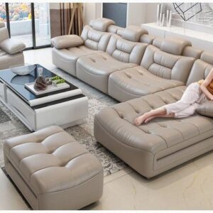 Bộ ghế sofa bọc da hiện đại cao cấp sang trọng SF001 6
