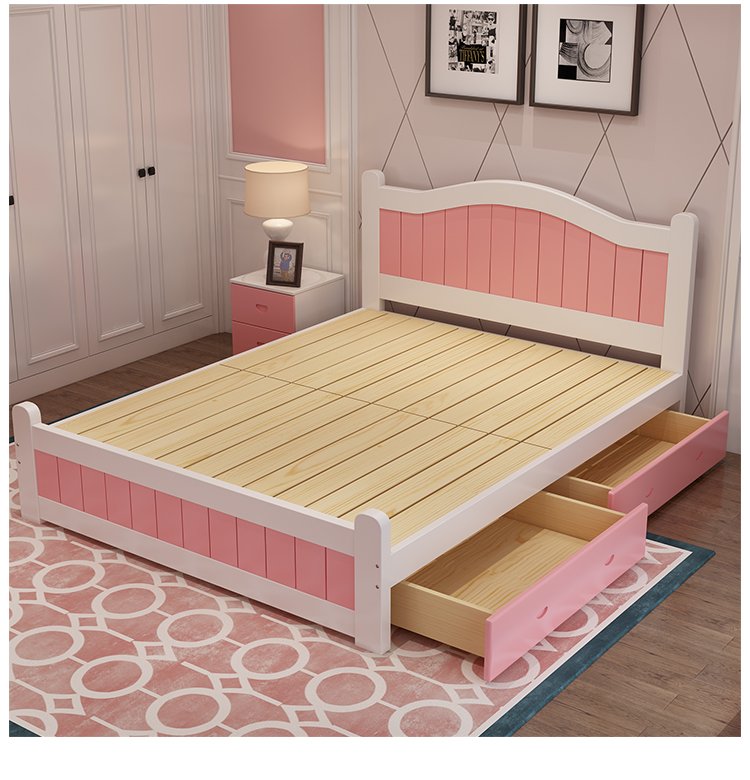 Giường trẻ em gỗ cao cấp thiết kế đơn giản GTE022 - Nội Thất THANH HẢI