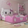 Giường cho bé gái hình chú mèo Hello Kitty GTE011 màu hồng
