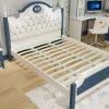 Mẫu giường công chúa đầu giường bọc da GTE023 2