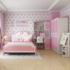 Mẫu thiết kế nội thất trẻ em đẹp 023 màu hồng