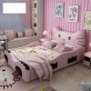Giường công chúa kiểu con mèo Hello Kitty GTE018 màu hồng