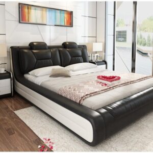 Giường hiện đại bọc da cao cấp sang trọng GN006 màu đen