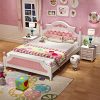 Giường ngủ công chúa màu hồng cao cấp GTE021