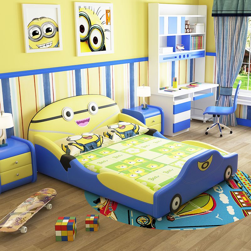 Mẫu giường ngủ trẻ em đẹp kiểu hoạt hình GTE015 màu xanh nước biển