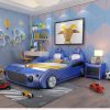 Mẫu giường ngủ ô tô thể thao đa tính năng cho bé GTE041 màu xanh da trời