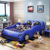 Giường ô tô thể thao đẹp cho bé trai GTE042 màu xanh da trời