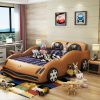 Giường ô tô thể thao đẹp cho bé trai GTE042 màu cam