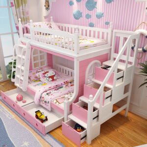 Mẫu giường tầng trẻ em đẹp GTE046