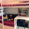 Giường tầng kết hợp bàn học, bàn làm việc cho bé và người lớn