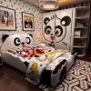 Giường cho bé hình chú gấu Panda dễ thương GTE030 màu trắng