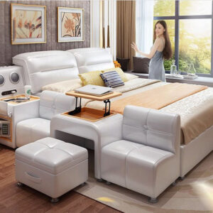 Giường hiện đại có bàn ghế uống nước GN009 1