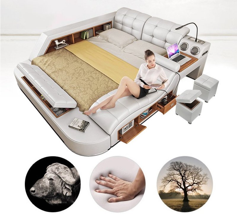 Giường ngủ GN011 hiện đại sang trọng - hòa mình vào thiên nhiên