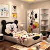 Giường hoạt hình chú chuột Micky dễ thương GTE032 màu trắng đen