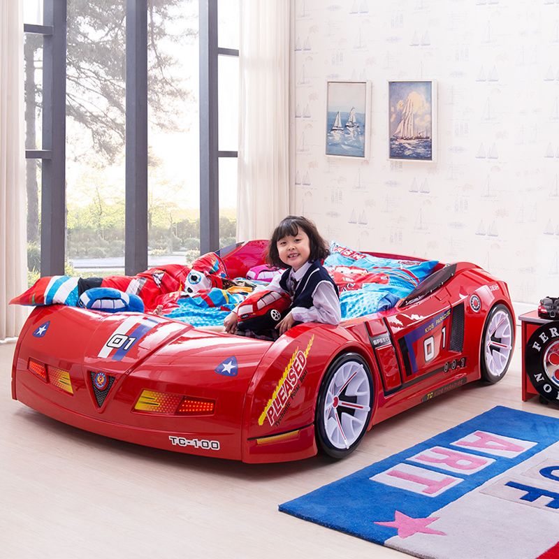 Giường cho bé hình ô tô đua Bujiadi 3D nhập khẩu GTE082 màu đỏ