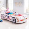 Giường cho bé hình ô tô đua Bujiadi 3D nhập khẩu GTE082 màu trắng