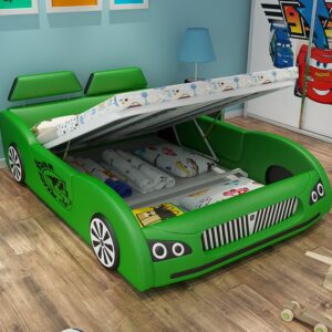 Giường trẻ em ô tô thể thao có ngăn gấp chứa đồ GTE036 màu xanh lá cây Giường trẻ em ô tô thể thao có ngăn gấp chứa đồ GTE036 màu xanh lá cây
