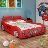Giường trẻ em ô tô thể thao có ngăn gấp chứa đồ GTE036 màu đỏ