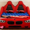 Giường ô tô cho bé trai đẹp nhập khẩu GTE079 màu đỏ 2
