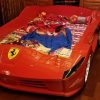 Giường ô tô xe đua 3D dành cho bé trai GTE078 màu đỏ 3