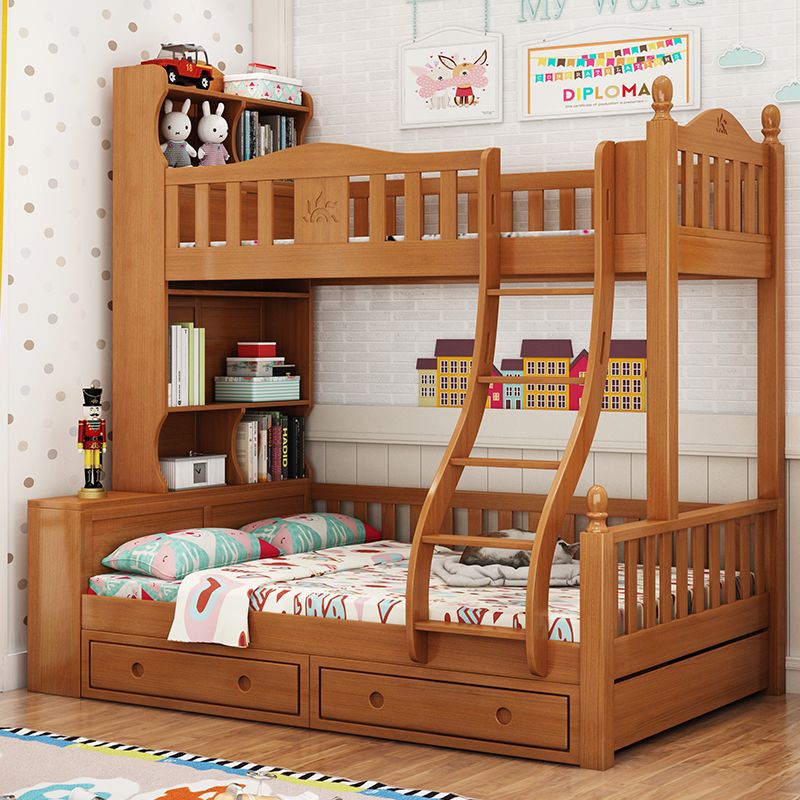 Giường tầng cho bé gỗ sồi đẹp GTE050 2