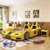 Giường hoạt hình kiểu dáng xe đua GTE093 màu vàng