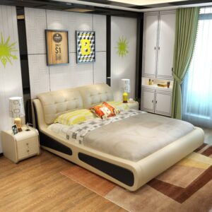 Giường hiện đại bọc da nhập khẩu GN014 màu 1