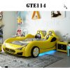 Giường ô tô xe đua thể thao màu vàng sang trọng cho bé GTE114