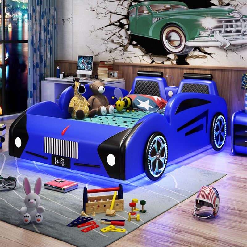 Giường ô tô hoạt hình trẻ em GTE115 màu xanh