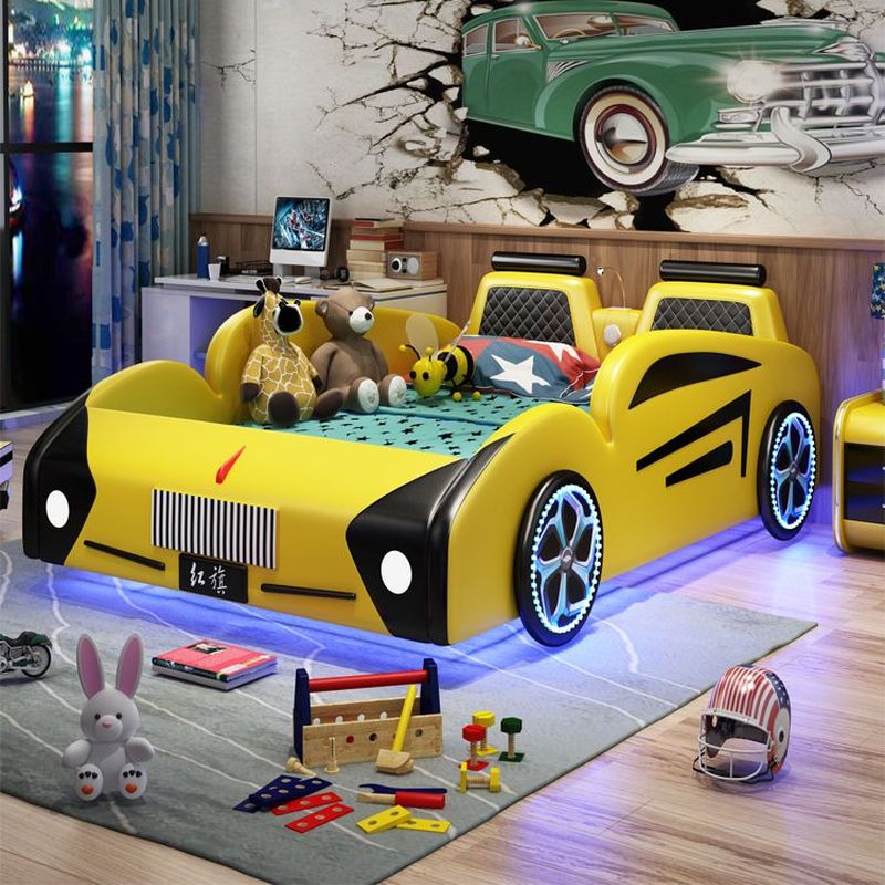Giường ô tô hoạt hình trẻ em GTE115 màu vàng