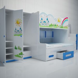 Giường tầng trẻ em hình kiểu dáng cầu vồng tuổi thơ GTE108 1