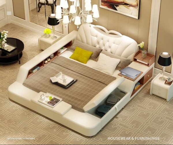 Giường tatami bọc da sang trọng GN012