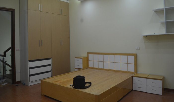 Bộ nội thất phòng ngủ, giường ngủ gỗ công nghiệp phong cách hiện đại