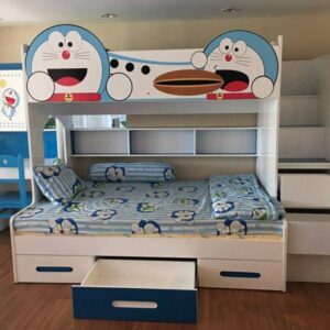 Giường 2 tầng thấp in hình Doremon dễ thương GTE109