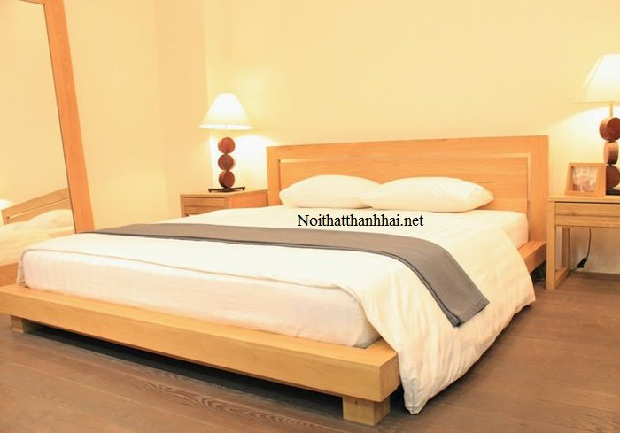 Mẫu giường ngủ gỗ xoan giá rẻ