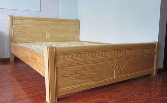 Giường gỗ sồi nga giá rẻ 4