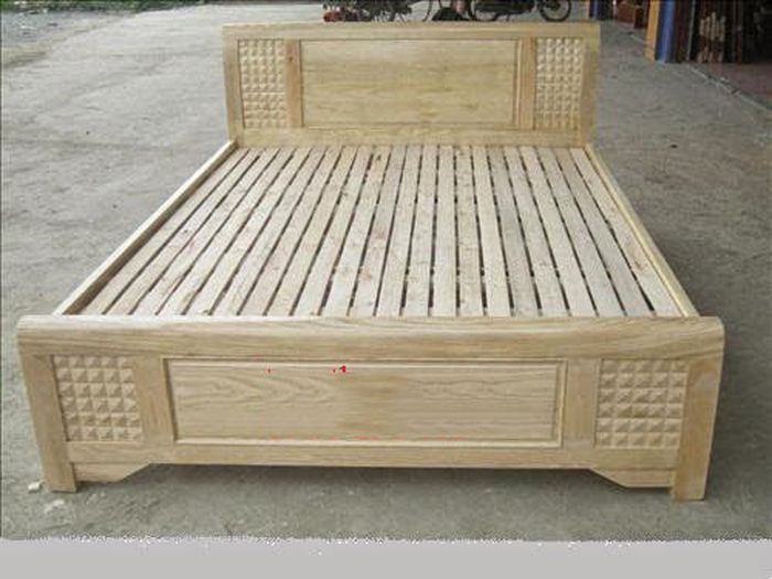 Giường gỗ sồi nga giá rẻ 2