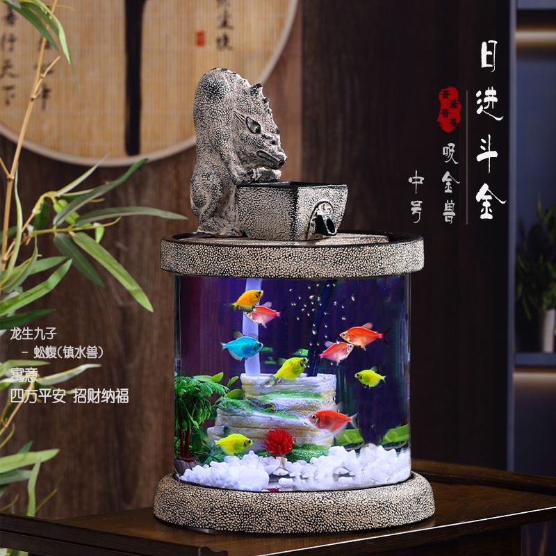 Bể cá mini để bàn có thác nước BC004 2