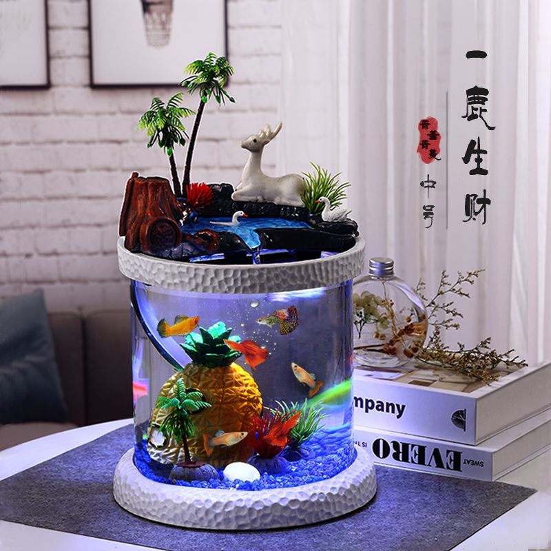 Bể cá mini để bàn có thác nước BC004 4