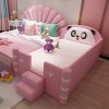 Giường ngủ dễ thương hình gấu trúc GTE120 màu hồng