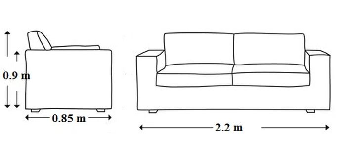 Kích thước sofa đôi