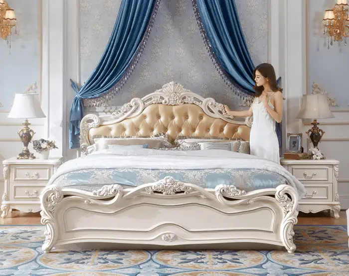 Mẫu giường gỗ tân cổ điển châu âu đẹp