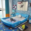 Giường trẻ em kiểu chiếc thuyền GTE124 màu xanh nước biển