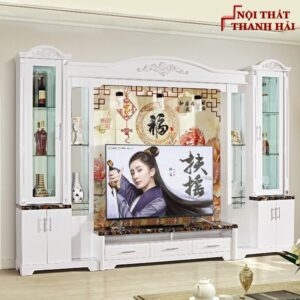 Bộ tủ rượu và kệ tivi phòng khách hiện đại sang trọng TR010