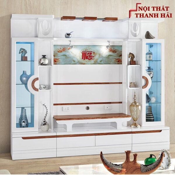 Bộ tủ rượu và kệ tivi phòng khách hiện đại sang trọng TR010 3