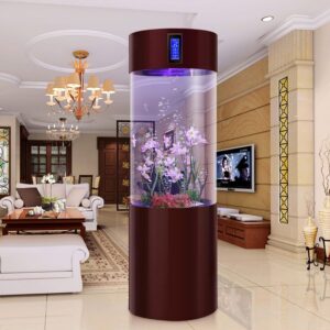 Bể cá trụ tròn thủy sinh nhập khẩu BC010 màu nâu