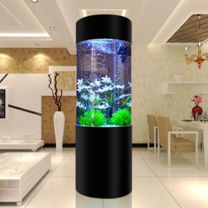 Bể cá trụ tròn thủy sinh nhập khẩu BC010 màu đen