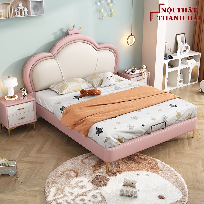 Giường công chúa cho bé gái đáng yêu dễ thương GTE024 11